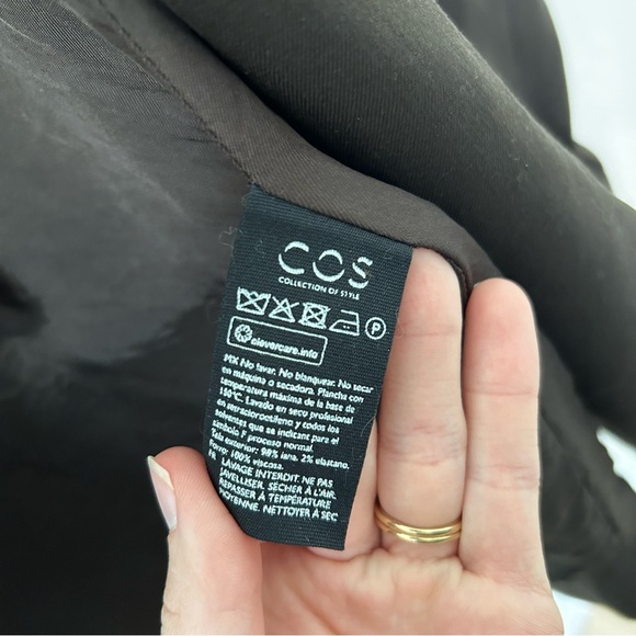 COS wool collarless belted blazer - Picture 10 of 10